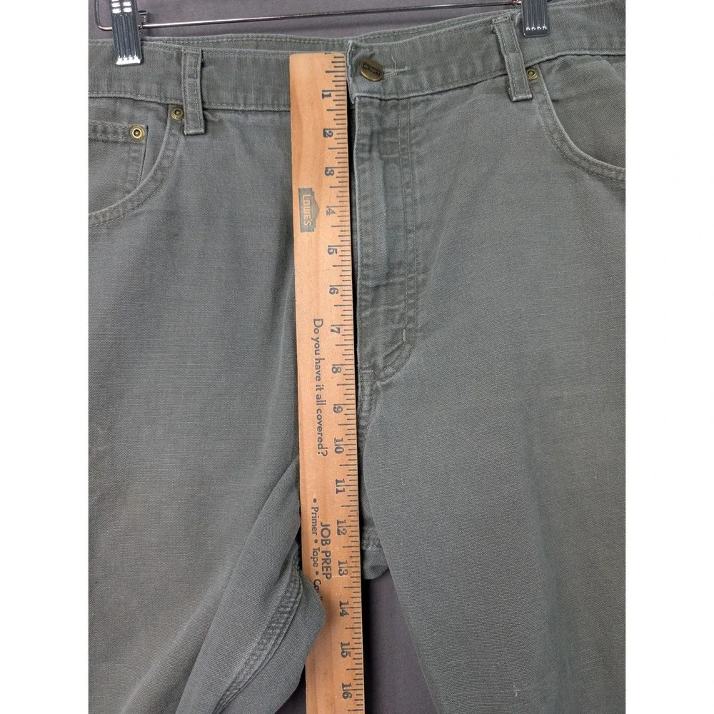Carhartt Loose Fit Canvas Carpenter Pants 38x34 Green B159 DMS Workwear Mens